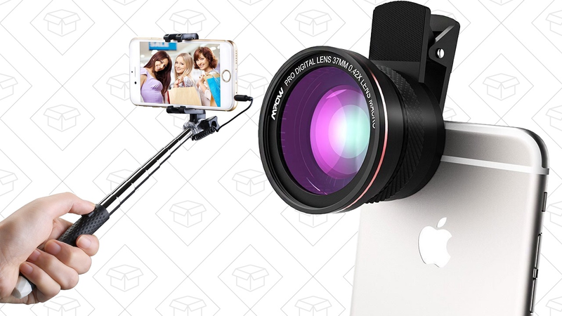 Mpow V2 Fisheye Lens Clip + FREE Selfie Stick, $22 with code 72NN492O